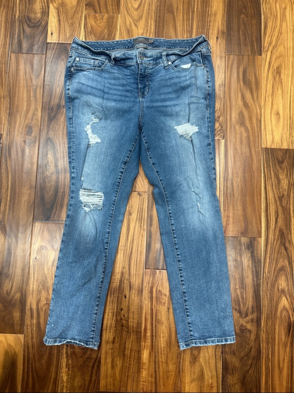Torrid Mid Wash Distressed Women’s Jeans